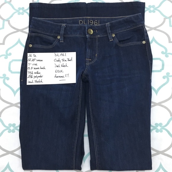 💙👖AWESOME! DL1961 CINDY BOOT👖💙26 1/2 32.25” - Picture 6 of 8